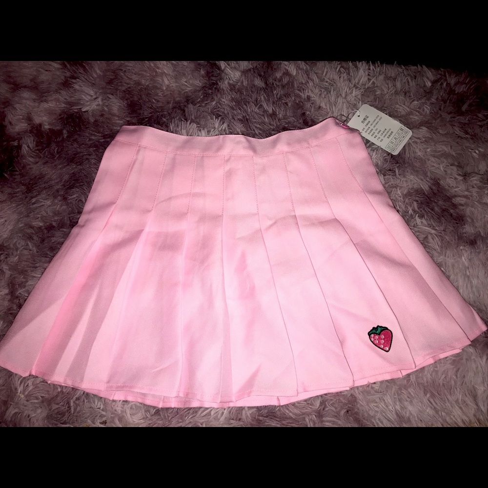 Pink Pleated Skirt